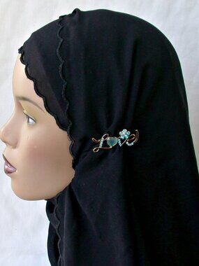 Blue LOVE Hijab Pin Sacrves Pin Tie Tack